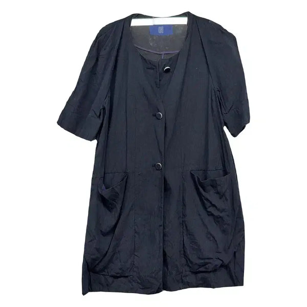 [BUNJANG] KUHO Navy Rayon Dress / 구호 네이비 레이온 원피스 85-94-160
