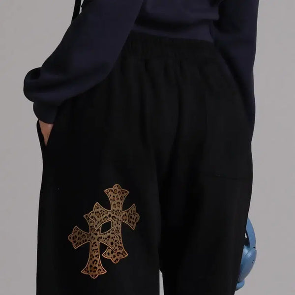 [BUNJANG] Leopard Print Pin Tuck Pants / 레오파드 핀덕 팬츠