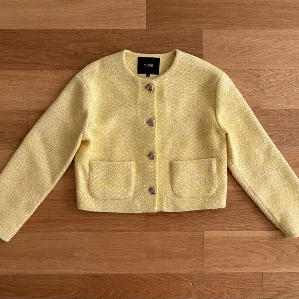 [BUNJANG] Maje Cropped Tweed Jacket / 마쥬 크롭 트위드 자켓 36