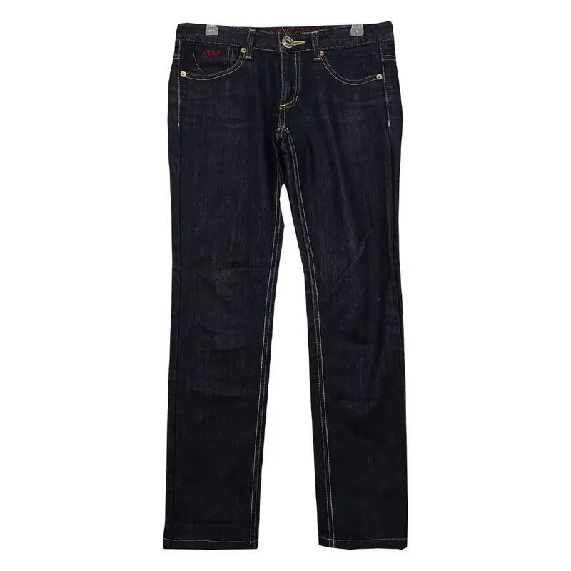 [BUNJANG] Guess Blue Logo Triangle Jeans Size 27 / 게스 진청 로고 삼각 청바지 67(27)