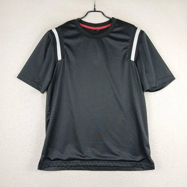 [BUNJANG] Spyder Men's Black Mesh Shoulder Line Short Sleeve T-Shirt (XL) / 스파이더 남성 블랙 메쉬 숄더 라인 반팔 티셔츠(105)