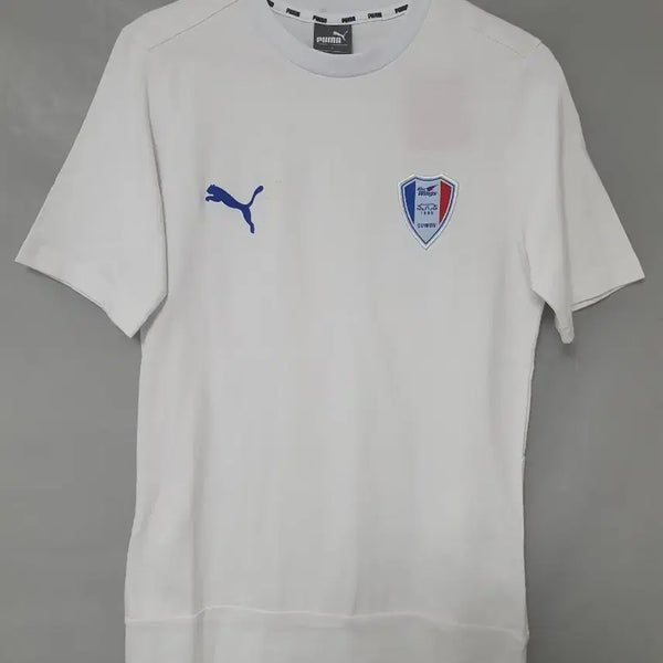 [BUNJANG] Puma Suwon Samsung Bluewings Official 100% Cotton Short Sleeve T-Shirt White / 푸마 수원삼성 블루윙스 오피셜 면100% 반팔 흰 티셔츠