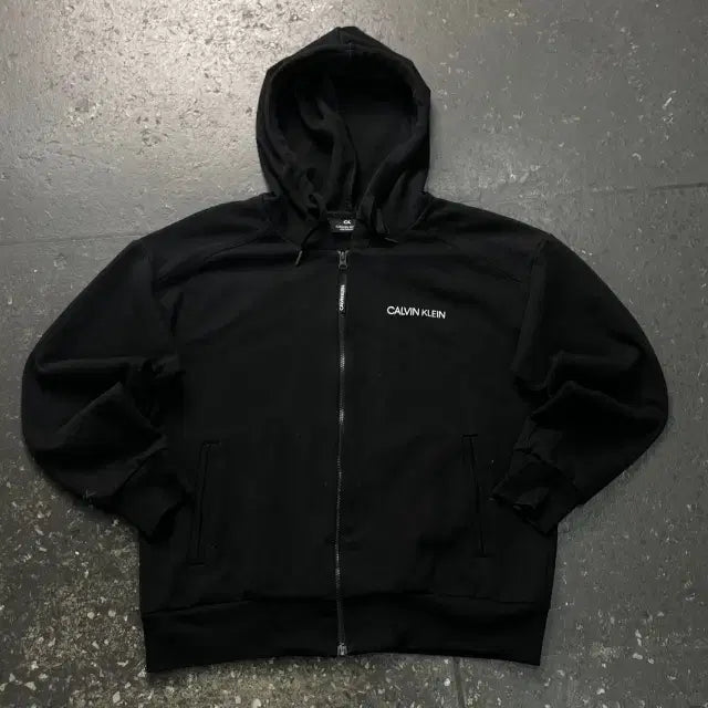 [BUNJANG] Calvin Klein Hooded Zip-Up Sweatshirt / 100 캘빈클라인 후드집업