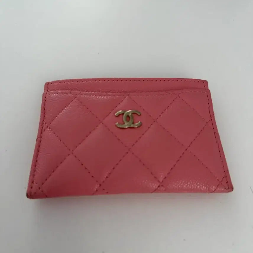 [BUNJANG] Chanel Caviar Card Holder Pink / 정품)샤넬 캐비어 카드지갑 핑크
