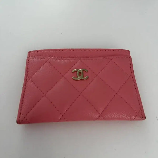 [BUNJANG] Chanel Caviar Card Holder Pink / 정품)샤넬 캐비어 카드지갑 핑크