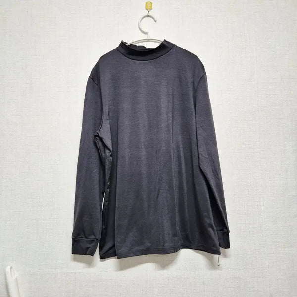 [BUNJANG] Black Mock Neck Long Sleeve Shirt Size 100 / 블랙 모크넥 롱슬리브
