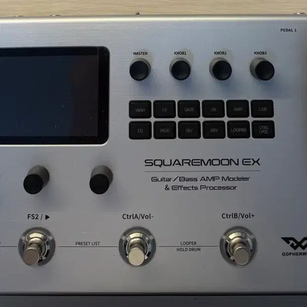 [BUNJANG] Gopherwood Squaremoon EX Guitar/Bass Amp Modeler Effect Pedal / 고퍼우드 스퀘어문 EX 기타/베이스 앰프 모델러 이펙터