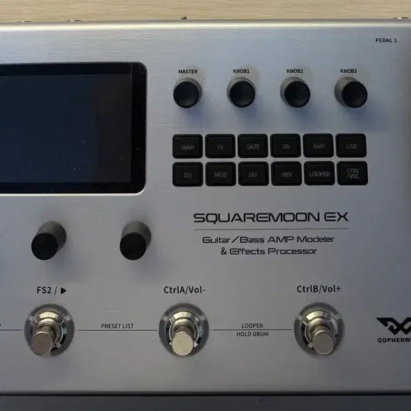 [BUNJANG] Gopherwood Squaremoon EX Guitar/Bass Amp Modeler Effect Pedal / 고퍼우드 스퀘어문 EX 기타/베이스 앰프 모델러 이펙터
