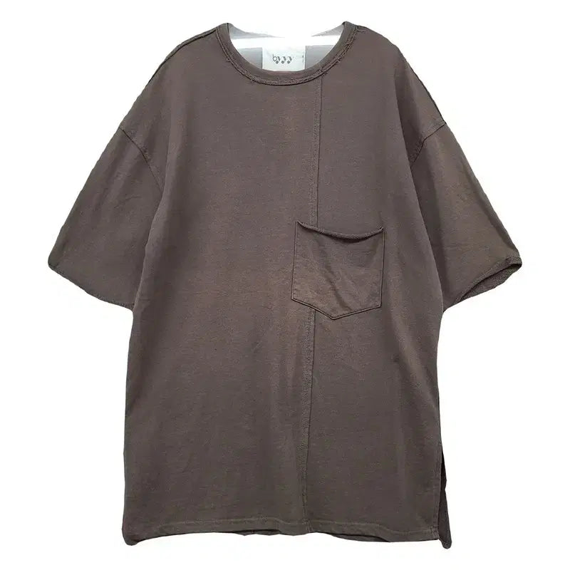 [BUNJANG] Byyy Brown Short Sleeve Oversized Dress M / byyy 입체 포켓 브라운 반팔 오버핏 원피스 M