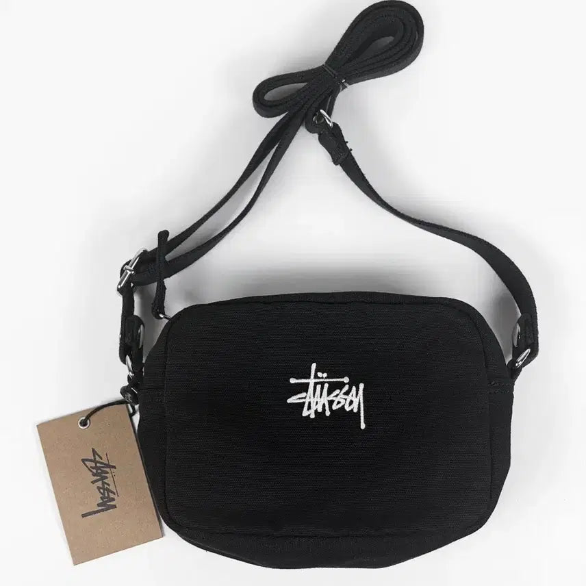 [BUNJANG] Stussy Canvas Pouch Bag Black / 스투시 캔버스 파우치 가방 블랙