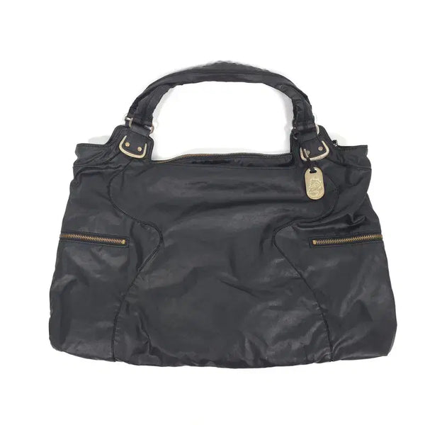 [BUNJANG] Kipling Black Metallic Charm Nylon Hobo Shoulder Bag / kipling 블랙 메탈릭 참 장식 나일론 호보백