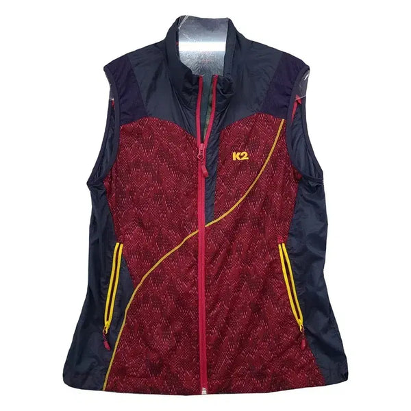 [BUNJANG] K2 Burgundy Windbreaker Vest / K2 버건디 바람막이 조끼 100