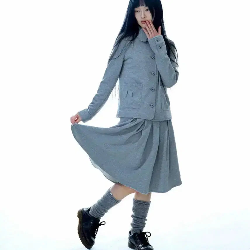 [BUNJANG] COYSEIO Koji Sweat Setup (Melange Grey) / (2size) 코이세이오 코지 스웻 셋업 멜란지 그레이