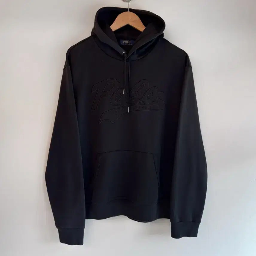 [BUNJANG] Polo Ralph Lauren Black Big Logo Sweat Hoodie / 폴로 랄프로렌 오버핏 신형라벨 블랙 빅로고 스웻 후드