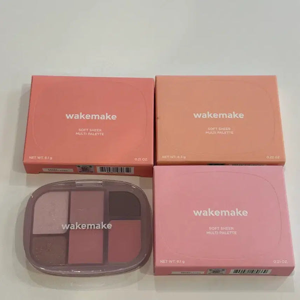 [BUNJANG] WAKEMAKE Soft Sheer Multi Palette (04 Peach Flush, 05 Pink Flare, 06 Cream Brown) / 새상품)웨이크메이크 소프트 쉬어 멀티 팔레트 04/05/06
