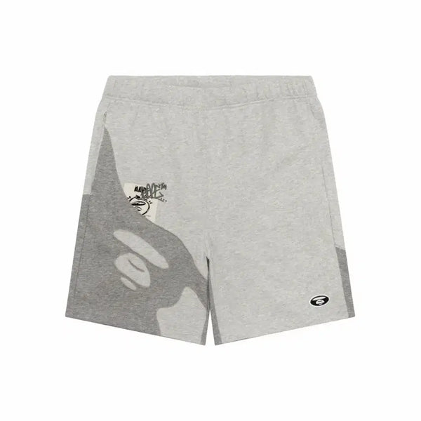 [BUNJANG] AaPE Moonface Logo Sweat Shorts / AaPE Moonface 로고 스웻 쇼츠