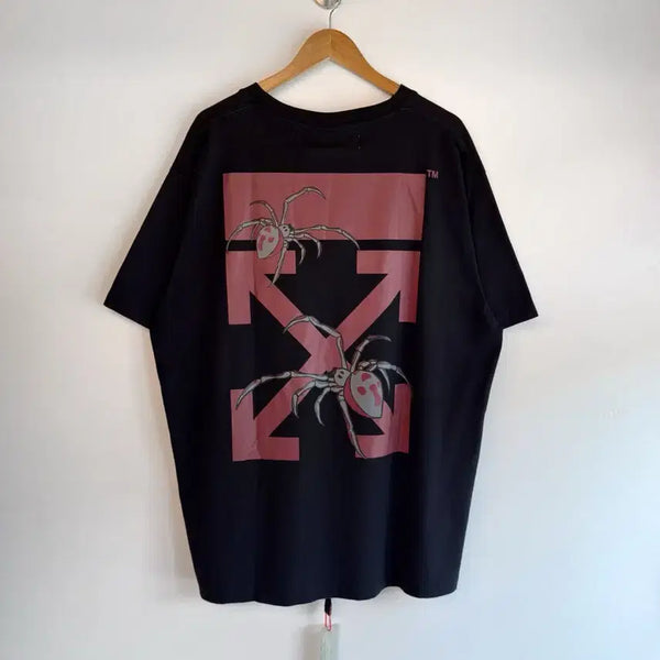 [BUNJANG] Off-White Oversized 20SS Spider Arrow Half T-shirt / 오프화이트 오버사이즈 20ss 스파이더 에로우 블랙 하프티셔츠