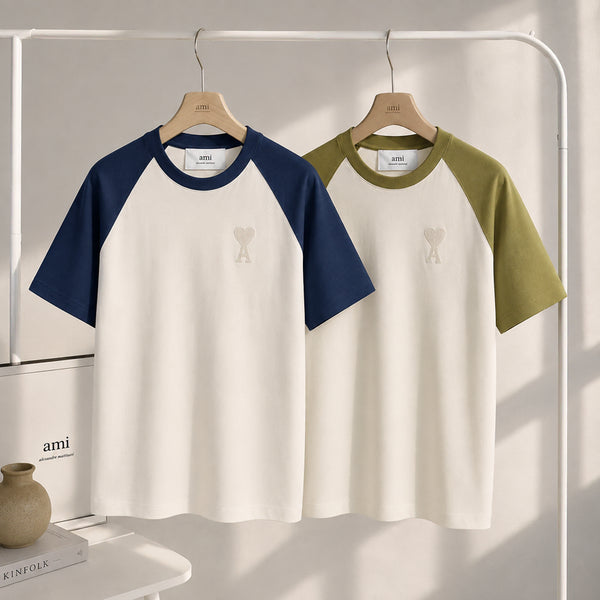[BUNJANG] AMI Raglan Short Sleeve T-Shirt / (정품 무료배송) 아미 나그랑 반팔티