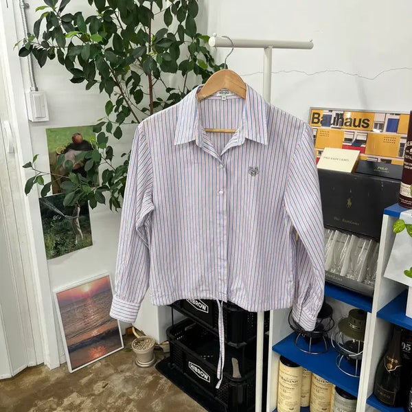 [BUNJANG] Kenzo Women Tiger Drawstring Shirt Size 36 / 겐조 우먼 타이거 드로스트링 셔츠 36