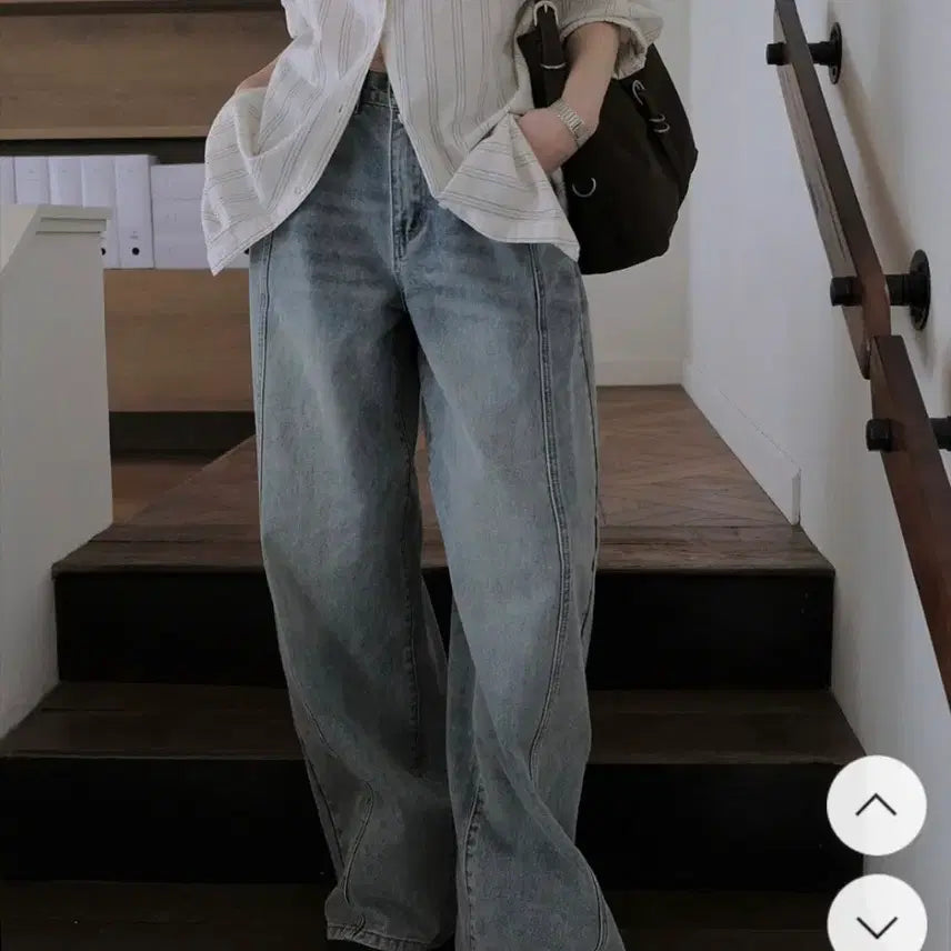 [BUNJANG] Slowand Edie Detailer Washing Denim Pants Vintage Light Blue Basic / 슬로우앤드 에디 디테일러 워싱 데님팬츠 빈티지연청 베이직