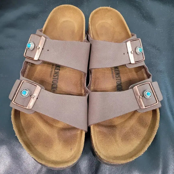 [BUNJANG] Birkenstock Arizona Mocha Concho Custom Leather Sandals / 270  버켄스탁 아리조나 모카  콘초 커스텀