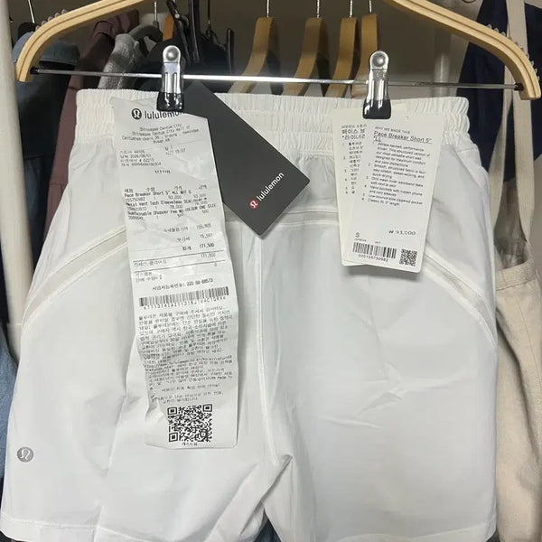 [BUNJANG] Lululemon Face Breaker 5-inch Shorts White Size S / (새상품) 룰루레몬 페이스 브레이커 5인치 쇼츠 S 사이즈 흰색