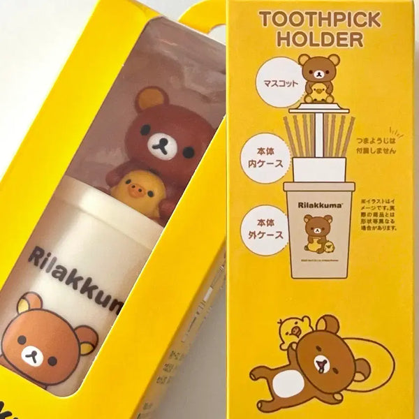 [BUNJANG] Rilakkuma Korilakkuma Toothpick Holder Storage Container / 리락쿠마 이쑤시개 홀더 일본정품 코리락쿠마 소품함 보관함 홀더