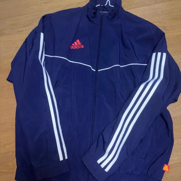 [BUNJANG] Adidas Vintage Windbreaker Navy/White / 아디다스 바람막이 네이비/화이트 (빈티지)