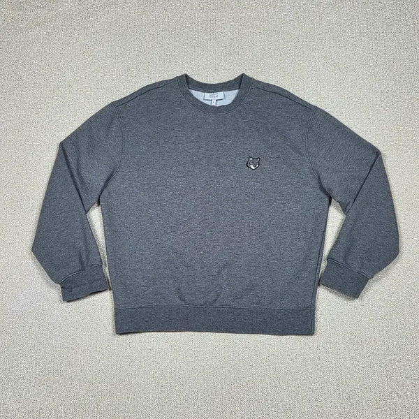 [BUNJANG] Maison Kitsuné Grey Fox Head Patch Sweatshirt / [메종키츠네] 그레이 폭스 헤드 패치 맨투맨 | A00606