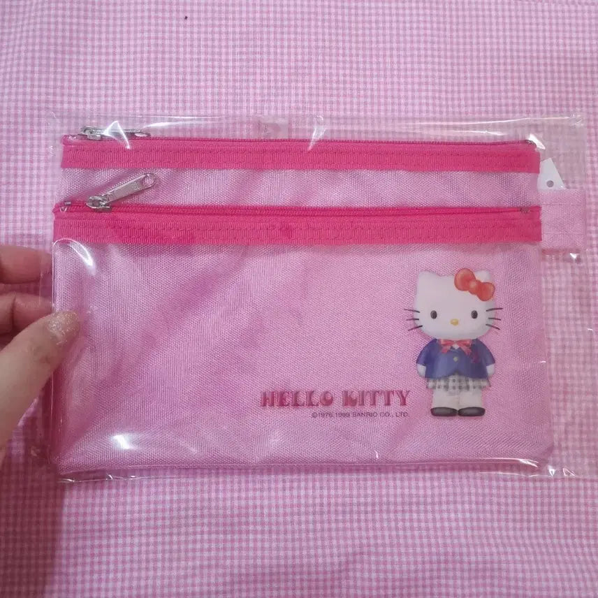 [BUNJANG] Vintage School Uniform Kitty Pouch Pencil Case / 고전 키티 파우치 필통 교복 키티