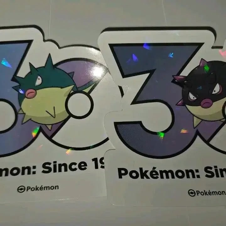 [BUNJANG] Pokemon 30th Anniversary Large Logo Sticker Collection - Sneasel & Hisuian Sneasel Set / 포켓몬스터 30주년 대형 로고 스티커 컬렉션 침바루&히스이 침바루