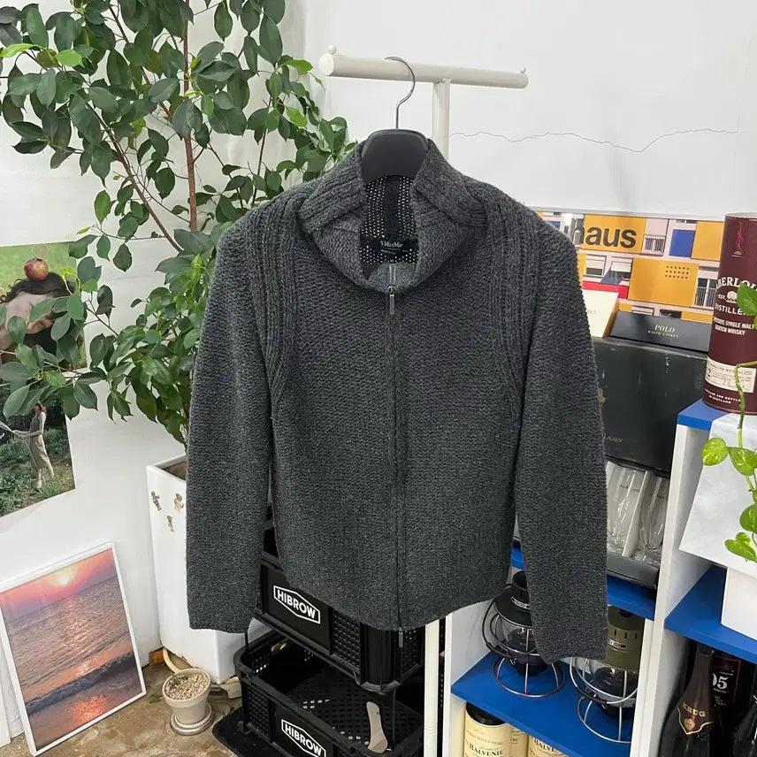 [BUNJANG] Max Mara Wool/Cashmere Zip-Up Cardigan (Size M) / S 막스마라 울/캐시미어 집업 가디건 M