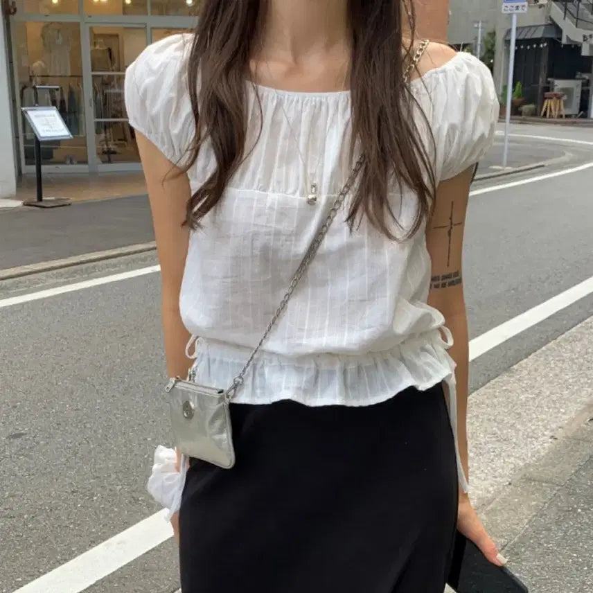 [BUNJANG] Grandbloom Haven Shirring Blouse / 그랑블룸 헤이븐 셔링 블라우스