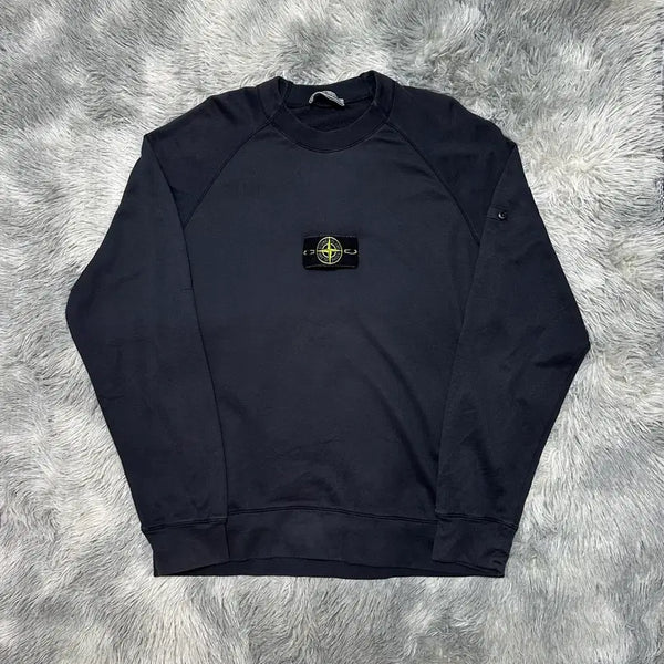 [BUNJANG] Stone Island Light Organic Cotton Garment Dyed Long Sleeve Sweatshirt Navy L / [25년식/S급] 스톤아일랜드 롱슬리브 맨투맨
