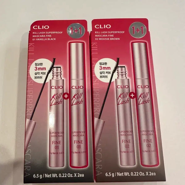 [BUNJANG] Clio Kill Lash Superproof Mascara 1+1 Special Set / 미개봉)클리오 킬래쉬 슈퍼프루프 마스카라 1+1 기획세트 01/02