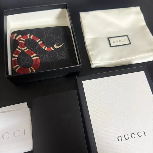 [BUNJANG] Gucci Kingsnake Bi-fold Wallet Full Set / 구찌 킹스네이크 반지갑 풀구성