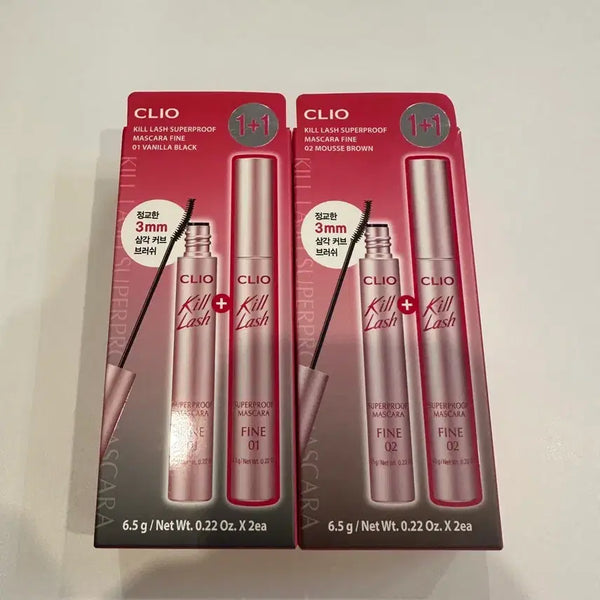 [BUNJANG] Clio Kill Lash Superproof Mascara (01 Vanilla Black / 02 Mousse Brown) / 클리오 킬래쉬 수퍼프루프 마스카라 단품(01바닐라 블랙/02무스 브라운)