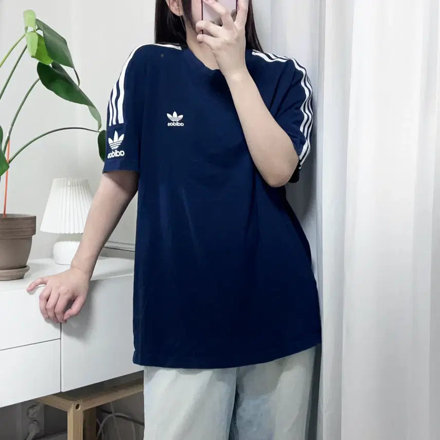[BUNJANG] Adidas Navy Trefoil Logo T-Shirt / 아디다스 네이비 트레포일 반팔티 [ 3XL ]