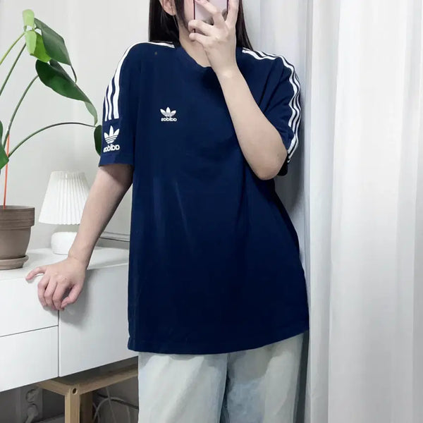 [BUNJANG] Adidas Navy Trefoil Logo T-Shirt / 아디다스 네이비 트레포일 반팔티 [ 3XL ]