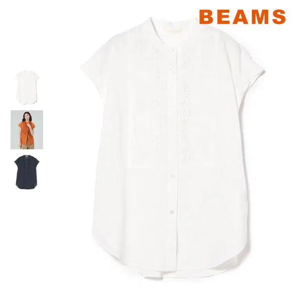 [BUNJANG] BEAMS Heart Lace Yoke Shirt / 빔즈 하트 레이스 요크 셔츠