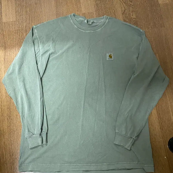 [BUNJANG] Carhartt WIP Pigment Washed Long Sleeve T-Shirt Olive XXL / 칼하트 wip 롱슬리브 올리브 xxl
