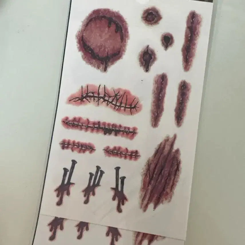 [BUNJANG] Halloween Scar Makeup Stickers / 할로윈 상처 분장 스티커