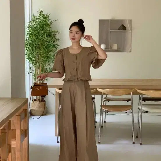 [BUNJANG] Buy Sini Mont Blanc Frill Set-up (Pants Size L) / [오늘만]바이씨니 몽블랑프릴셋업 (하의라지)
