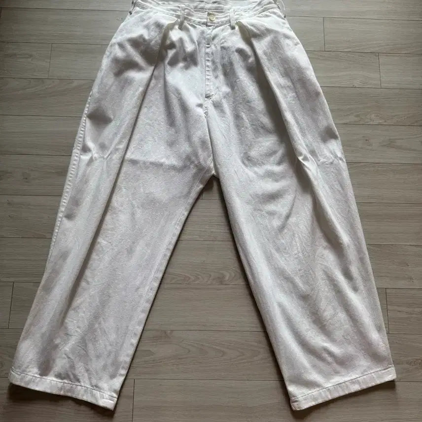 [BUNJANG] Yohji Yamamoto One Pleat Drape Wide Fit Women's Pants Size 2 / 요지야마모토  원 플리츠 드레이프 여성 팬츠 2사이즈