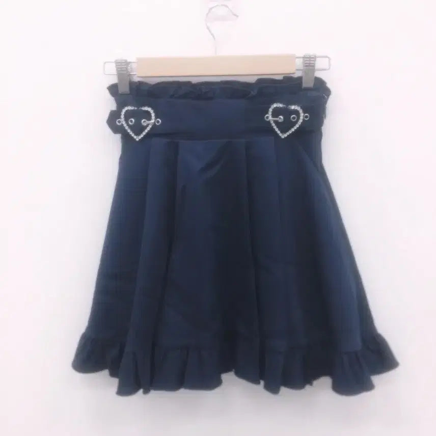 [BUNJANG] DearMyLove Heart Crystal Frill Skirt / 디어마이러브( DearMyLove) 하트 크리스탈 프릴 스커트