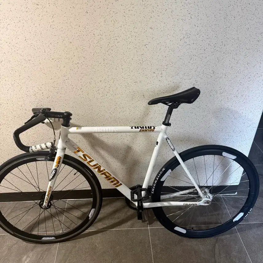 [BUNJANG] Tsunami White Gold Plated Track Handlebars (L) / 쓰나미 화이트금장 판대