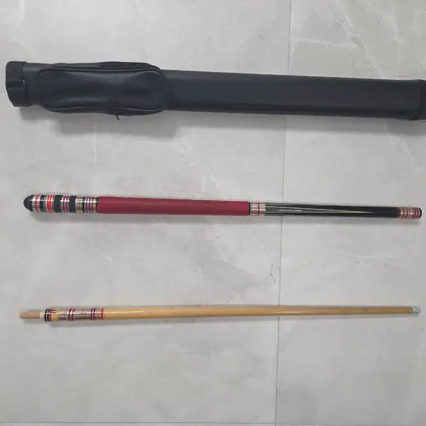 [BUNJANG] Custom Billiard Cue Stick with Wooden Joint and Case / 당구 개인큐  당구큐대 상대특이 개성큐대 목조인트 개인큐가방