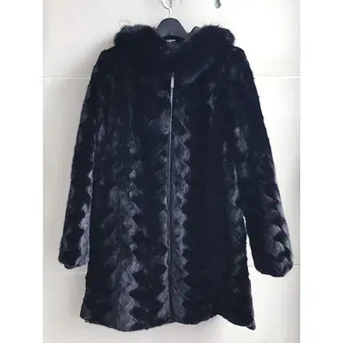[BUNJANG] Genuine [Brand] Women's Double-Sided Mink & Fox Fur Hooded Zip-Up Jacket / SI 정품/2020- 통통55.66/새거수준