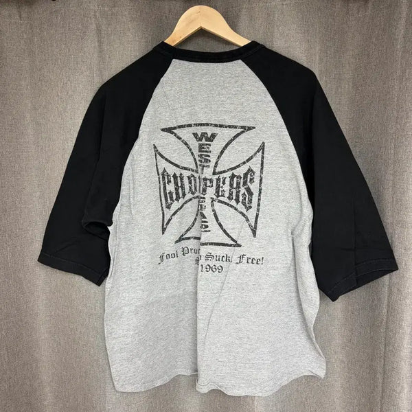 [BUNJANG] West Coast Choppers Raglan T-Shirt XL / 웨스트코스트 차퍼스 West Coast Choppers 래글런 티셔츠 XL