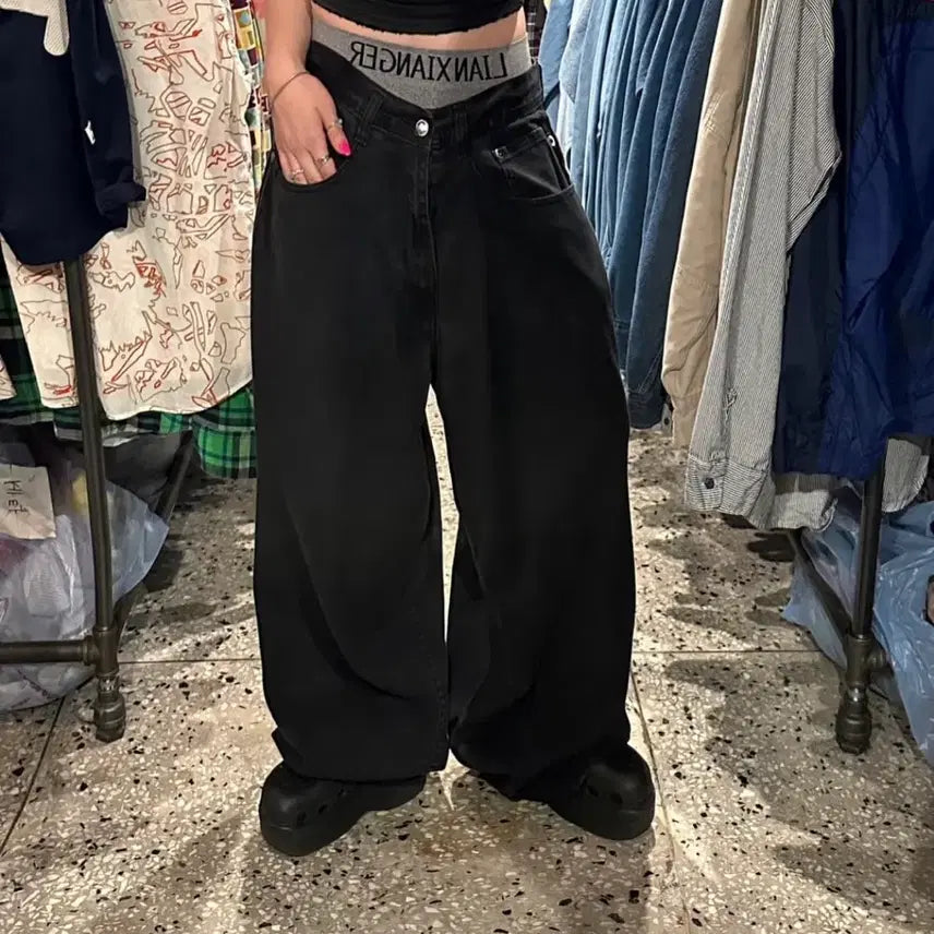 [BUNJANG] Akademiks Washed Hip Hop Denim Pants / Akademiks 아카데믹스 워싱 힙합 데님 팬츠
